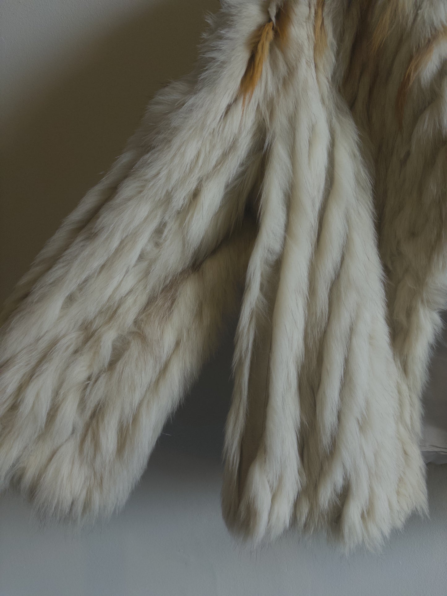 Abrigo piel de zorro blanco(L)