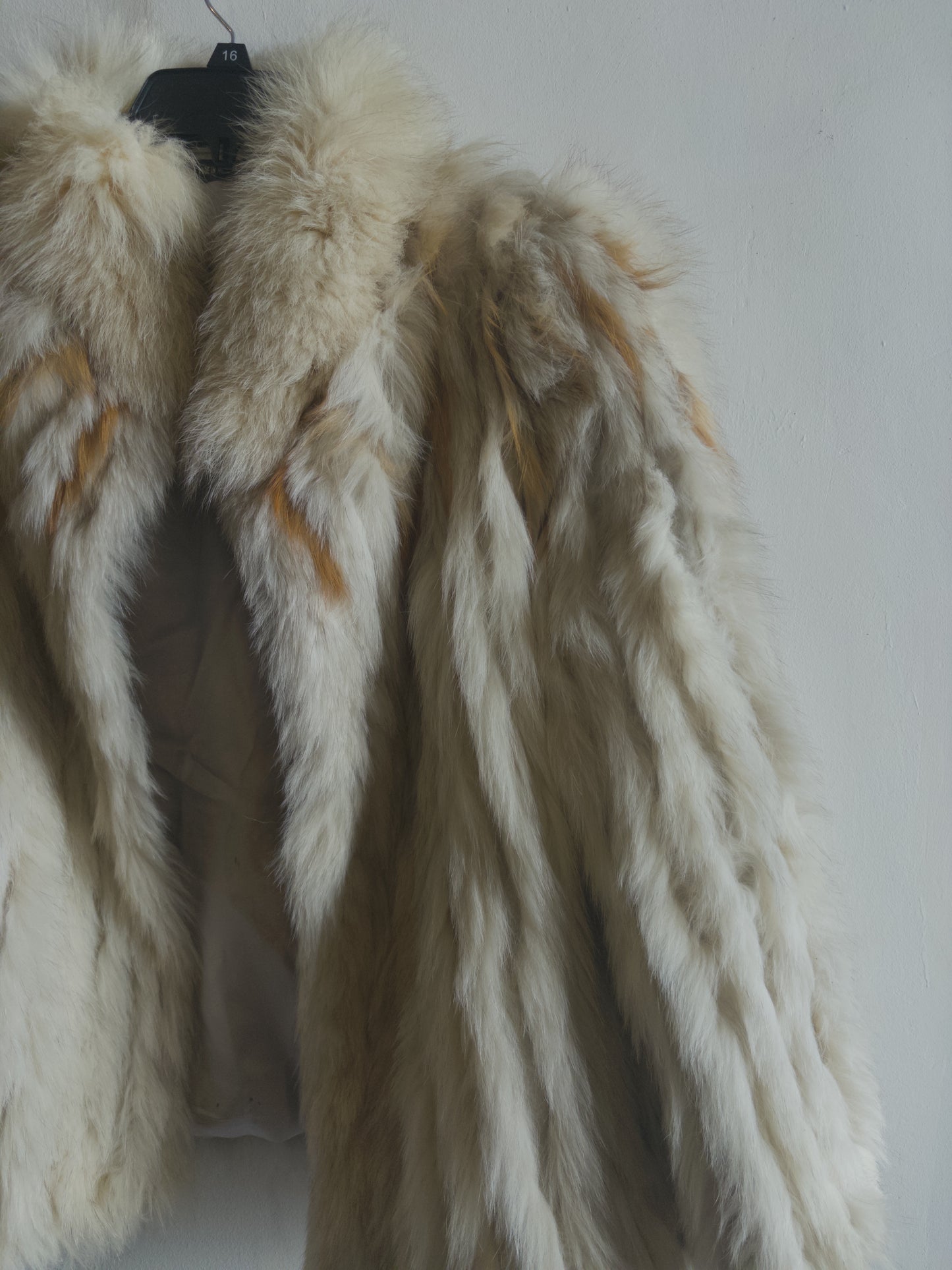 Abrigo piel de zorro blanco(L)