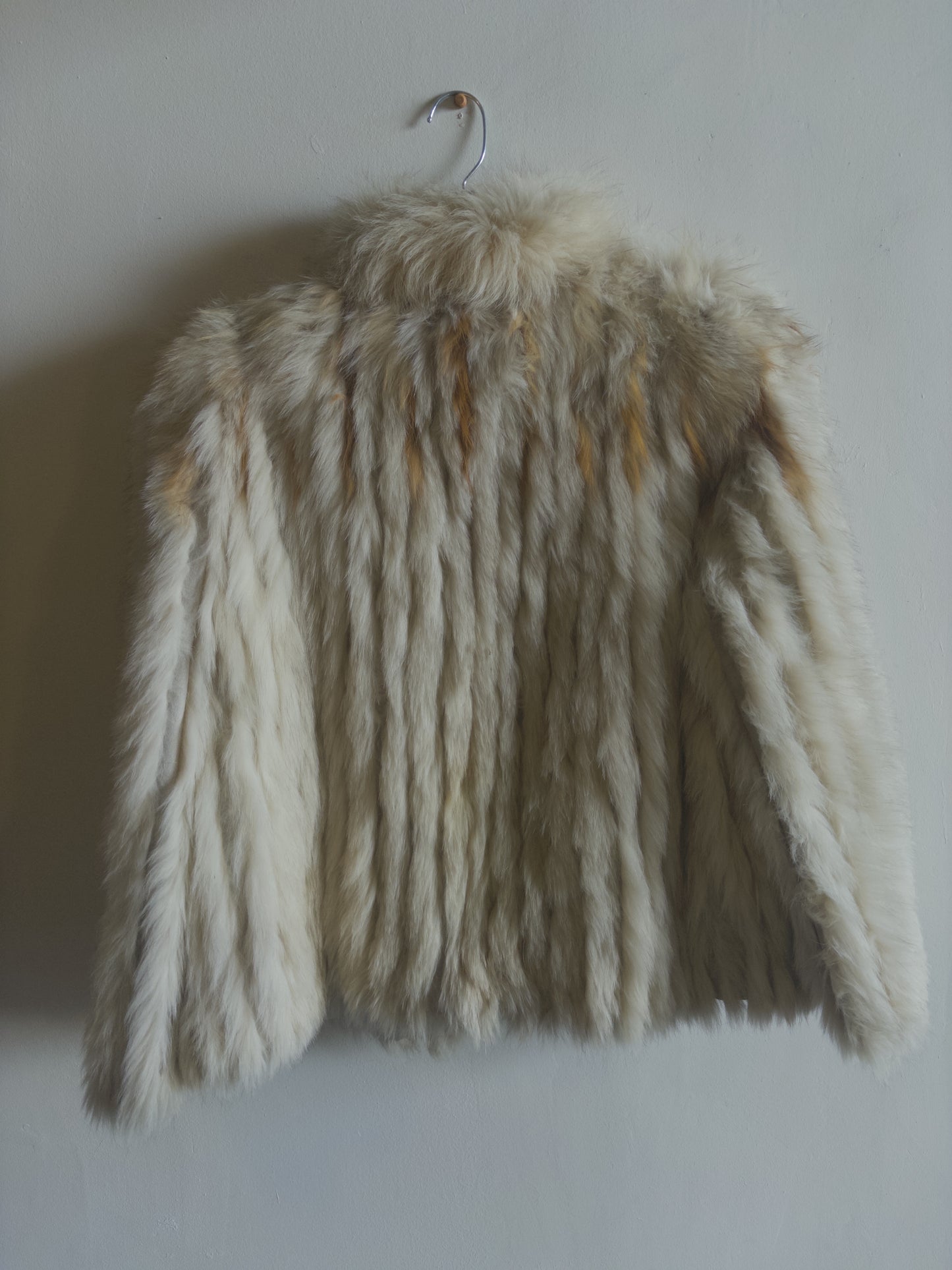 Abrigo piel de zorro blanco(L)