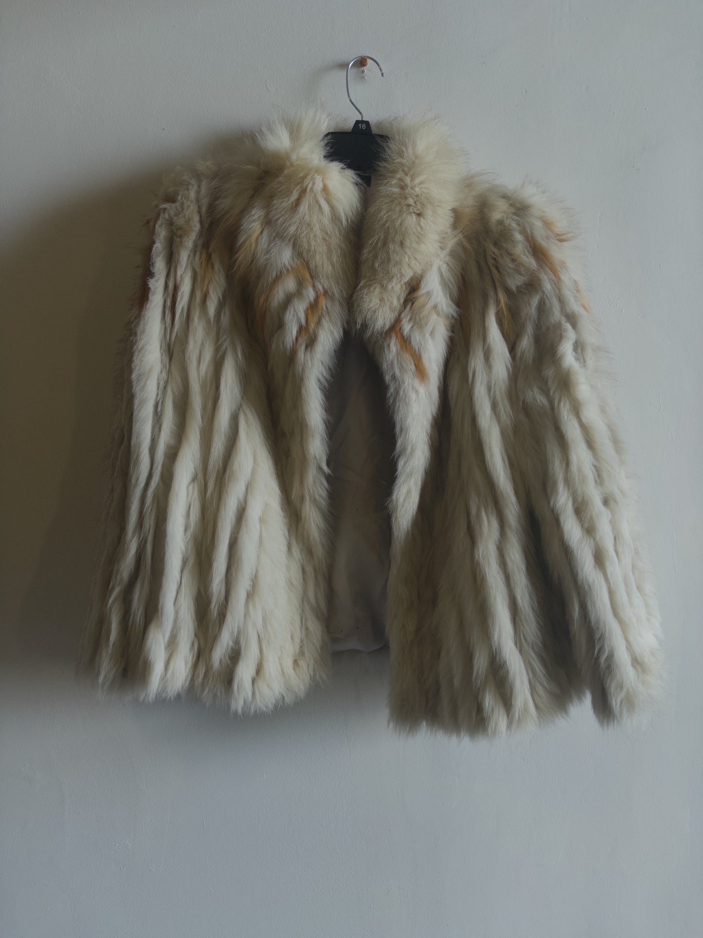 Abrigo piel de zorro blanco(L)